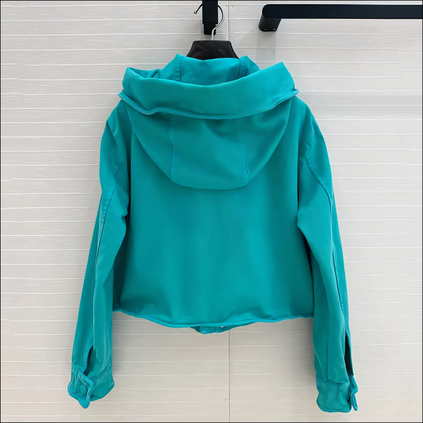 Damen Kurze Gewaschene Jacke Mantel