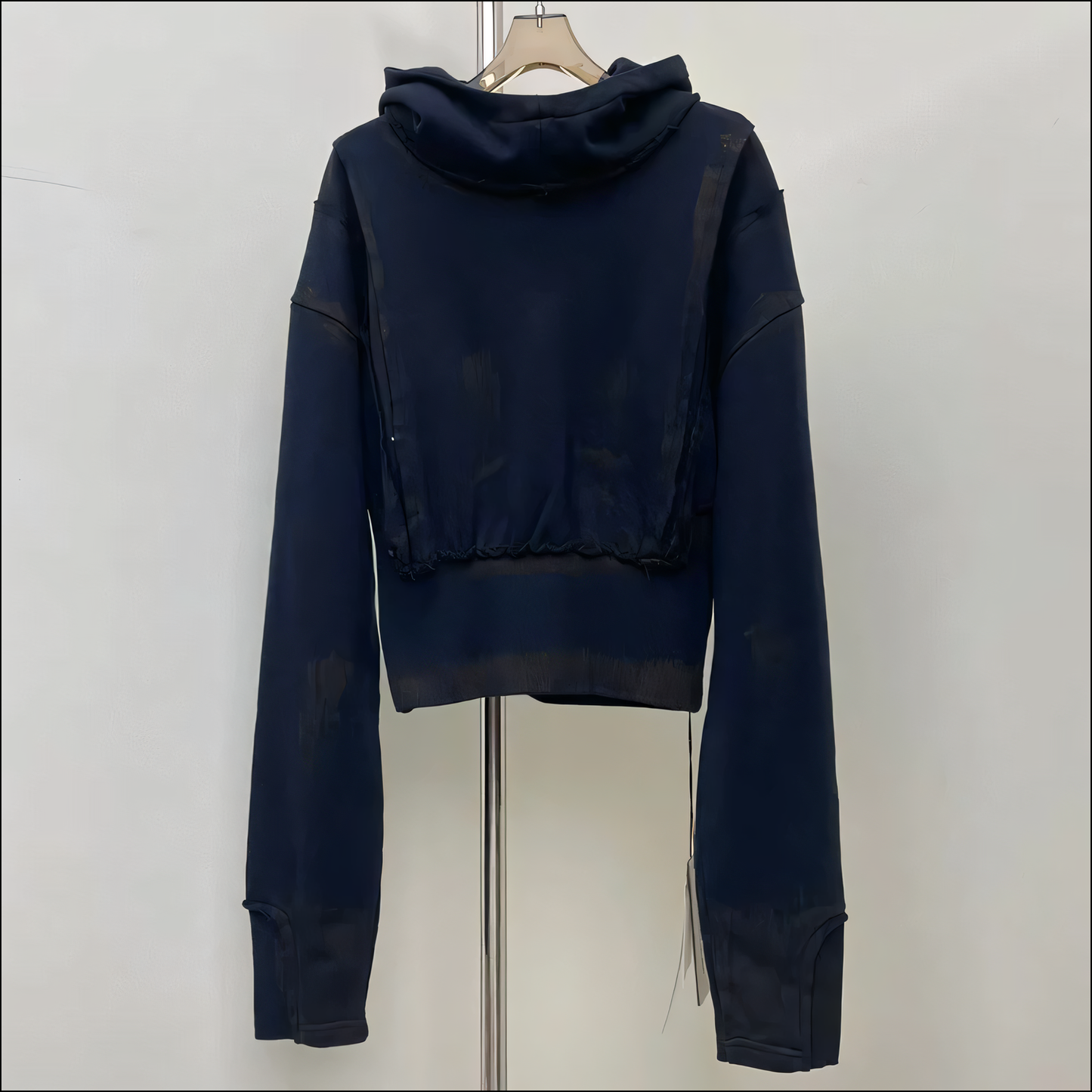 Damen Tie-Dye Patchwork Rollkragen Kapuzenpullover