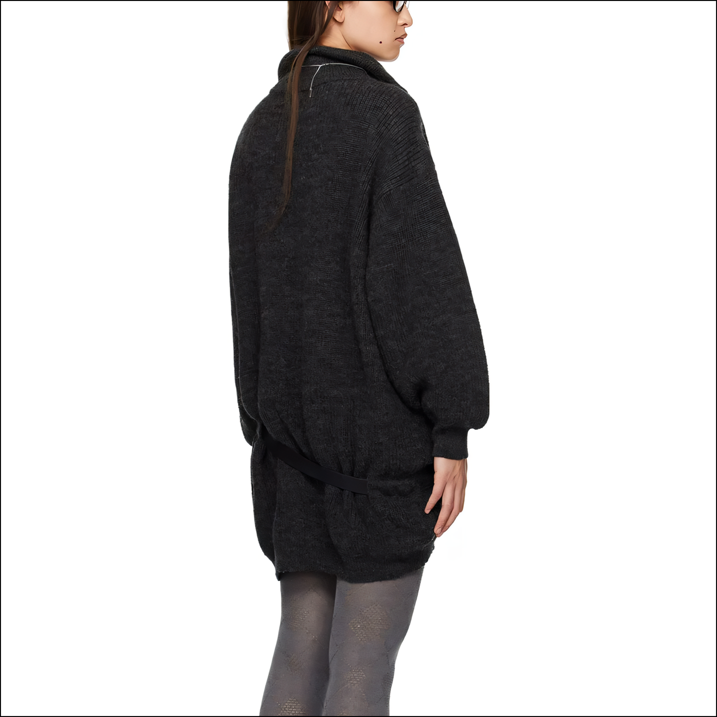 Elegantes Damen Langarm-Strickwollkleid