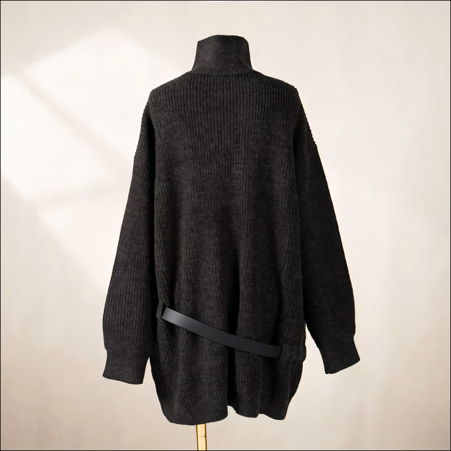 Elegantes Damen Langarm-Strickwollkleid