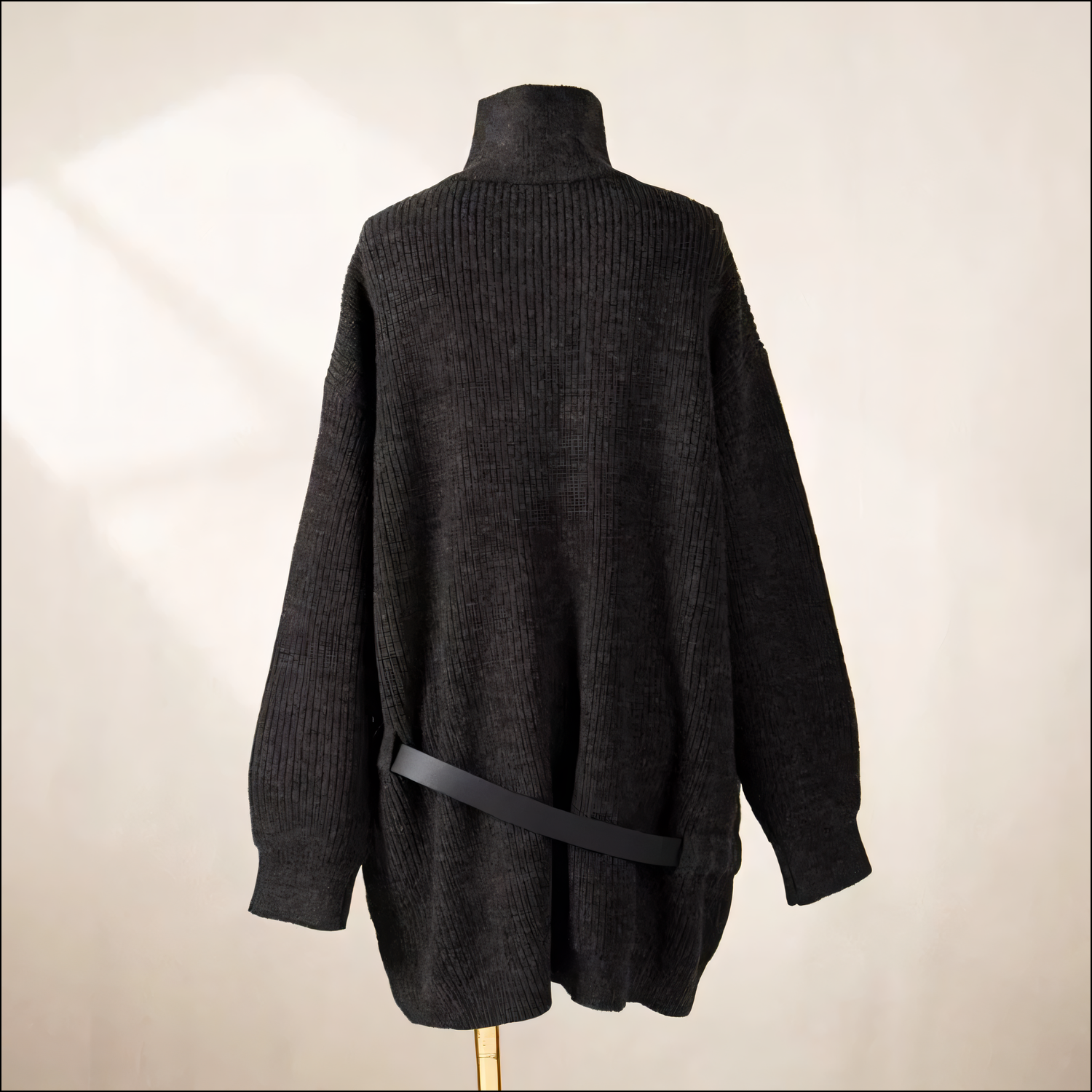 Elegantes Damen Langarm-Strickwollkleid